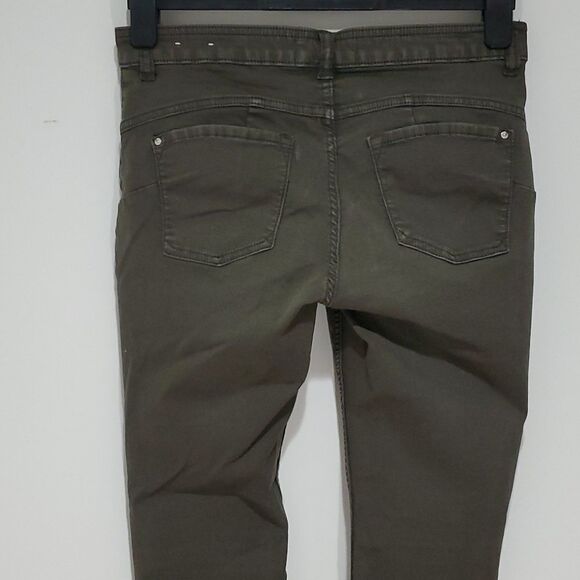 𝅺brody olive green 28" waist push up mid-high rise skinny jeans - Picture 4 of 7
